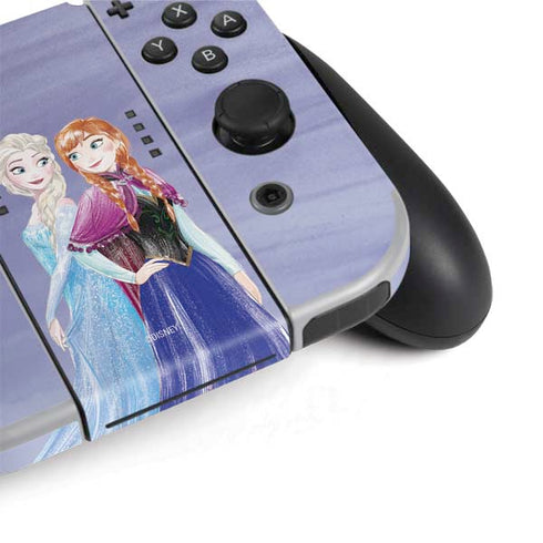 Disney Frozen Elsa and Anna Sisters Art Nintendo Switch OLED (2021) Skin